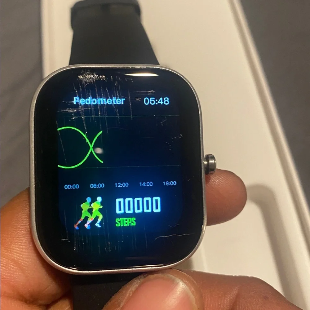 Smart Watch with Black Band